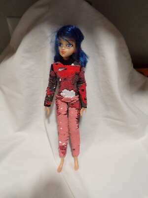 Miraculous Fashion Flip Marionette to Ladybug Transforming Sequin Doll  loose