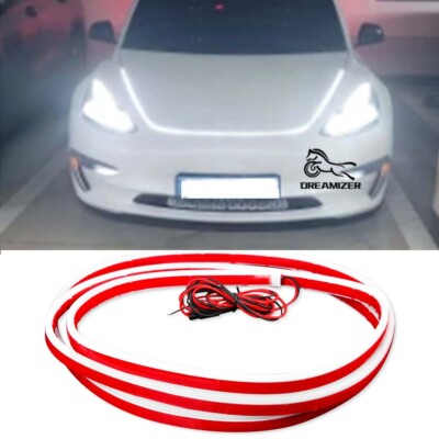 For Tesla Model Car Hood Light Exterior Dynamic LED Strip - Main Image