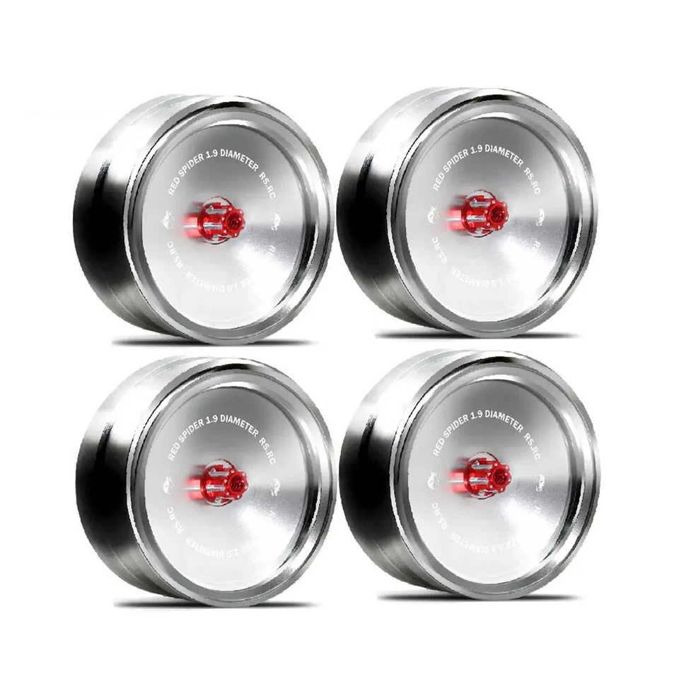 4x 1.9" Alloy Metal Beadlock Wheel Rims For 1/10 RC Crawler D90 SCX10 TRX4 Gen8  - Image 2 of 4