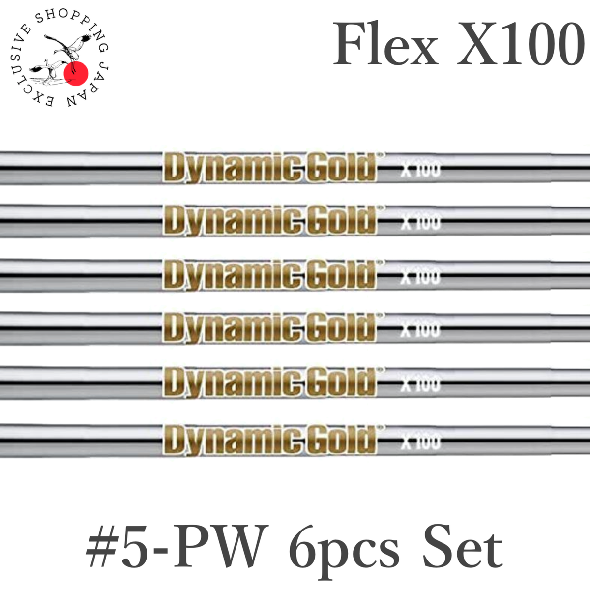 Dynamic Gold X100 5本セット True Temper Dynamic Gold HT Iron Golf Shafts 5-PW 6pcs Set Flex