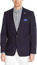 Ben Sherman Men's suit jacket One Button Weave Blazer Leyton navy size 40 L