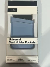 Ondigo Stick On Universal Card Holder Pockets Light Blue Or Royal Blue