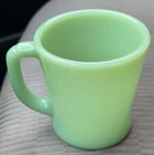 Fire King Oven Ware 81 Jadeite D Handle Coffee Cup Mug USA Vintage 1950s