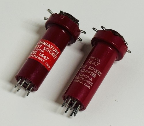Menge 2 Pomona Modell 1447 7 Pin Hoch Vakuumröhre Test Buchse Adapter