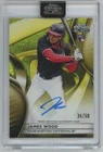 2025 Topps Chrome Black GOLD Mini Diamond Refractor James Wood Rookie Auto /50