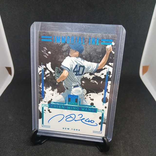 2025 Panini Impeccable Chien-Ming Wang On-Card Platinum Auto 1/1 Yankees