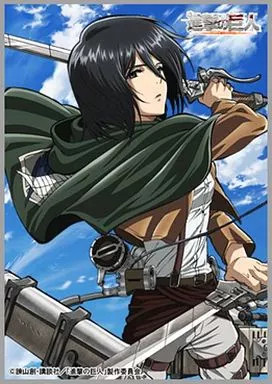 GREE Attack on Titan Mikasa Card Sleeves 52 Pack Transparent Supply