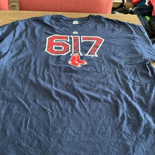MAJESTIC BOSTON RED SOX 617 T-SHIRT MLB Navy Blue - 2XL