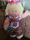 Cabbage Patch Kid With Green Eyes, Blonde Hair,  Cute!