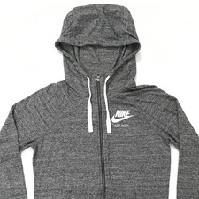 Nike Gym Vintage Hoodie Women's Small Full-Zip Lightweight Cotton Sportswear NSW