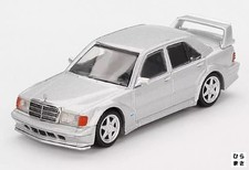 1/64 Mercedes-Benz 190E 2.5-16 Evolution II LHD Silver Diecast Mini GT Series