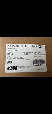 300lb 115 Volt Shop Star Electric Chain Hoist 1 Phase