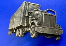 Semi Truck Big Rig 18 Wheeler Figural Cutout Vintage 1979 Belt Buckle by IMC