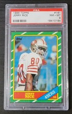 1986 TOPPS #161 JERRY RICE PSA 8