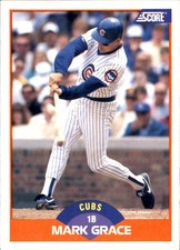 Mark Grace 1989 Score #362 Chicago Cubs FREE SHIPPING AutographDen