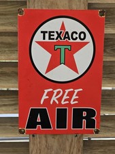 Vintage 1950s Texaco Free Air Porcelain Sign 12 X 8 Vintage 1950s Texaco Free Air Porcelain Sign 12 X 8