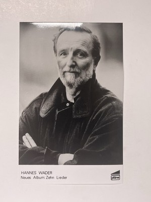 Hannes Wader Fotografie Original Schwarz-Weiß Pressepromotion Um 1990er