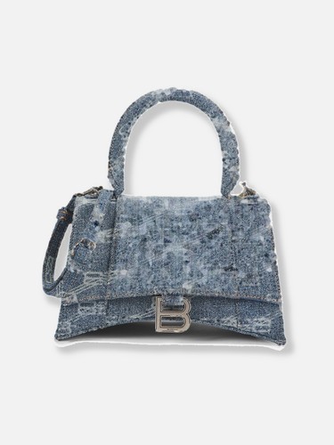 Balenciaga Women's Blue Hourglass Small Top Handle Bag