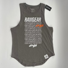 NWT Mens Gray Heavyweight Gym RAWGEAR Defy Tank Top Size Large