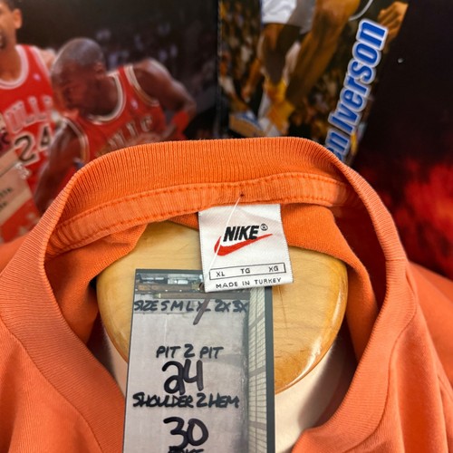 Vintage 90s Nike Orange Short Sleeve T Shirt Embroidered Swoosh Tee Sz XL by Nike, Size XL, $50 - Photo 5