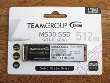 TEAMGROUP MS30 512GB with SLC Cache 3D NAND TLC M.2 2280 SATA III 6Gb/s Internal