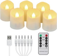 Led Teelichter Aufladbar Warmweiß Dimmbar Mit Timer Fernbedienung Ø4X4,5Cm Deko