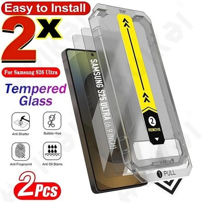 2PCS HD Tempered Glass Screen Protector for Galaxy S26 Ultra / Plus