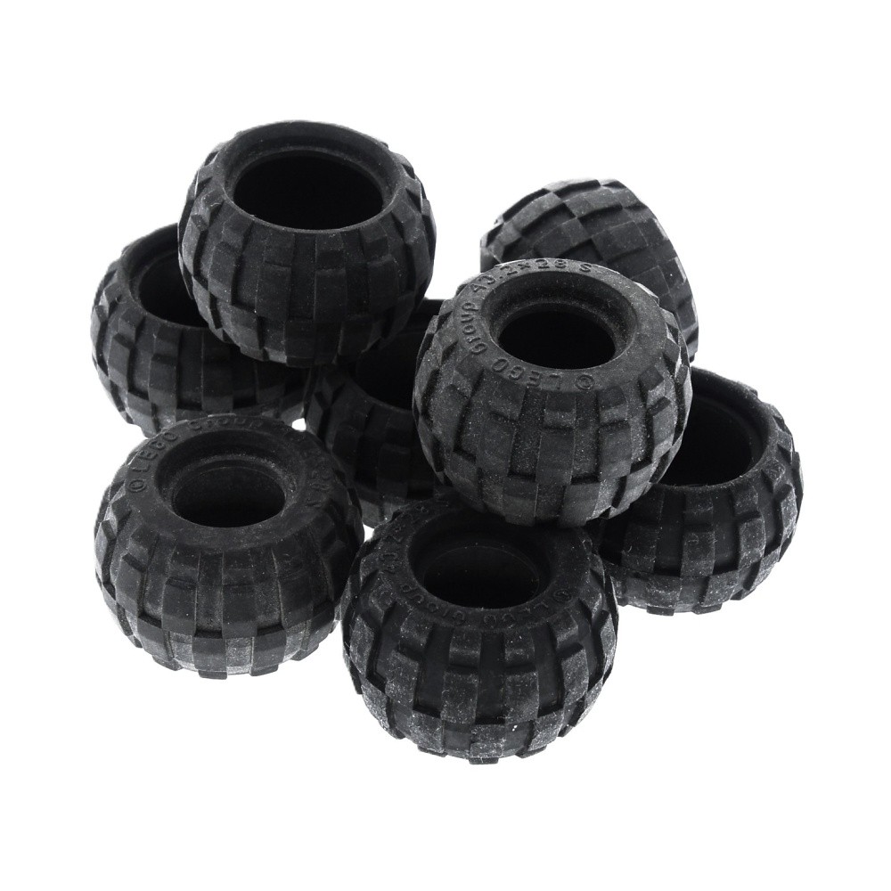 8X Lego Technic Wheel 43.2X28 S Black Balloon Small Tire Racer 657926 6579