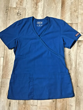 Woman's Cherokee Workwear V-Neck Scrub Top Size XS-Royal Blue