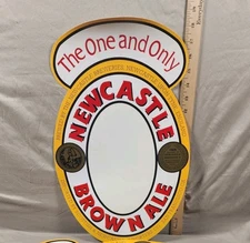 Vintage Newcastle Ale Large Sticker Merchandising Store New Never Used Sign