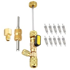 1set Durable Brass Valve Core Remover&Installer Tool 1/4" & 5/16" Dual-size Port