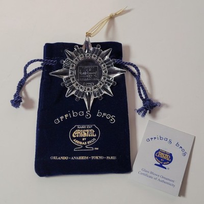 EUC Arribas Brothers Walt Disney Classics Crystal Snowflake Star Xmas Ornament