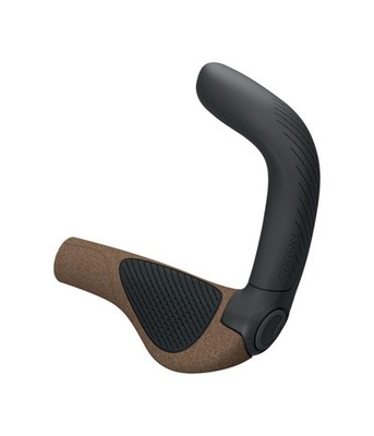 Ergon GP5 EVO Fahrradgriffe mit eingebauten Lenkerenden, Biokork, klein