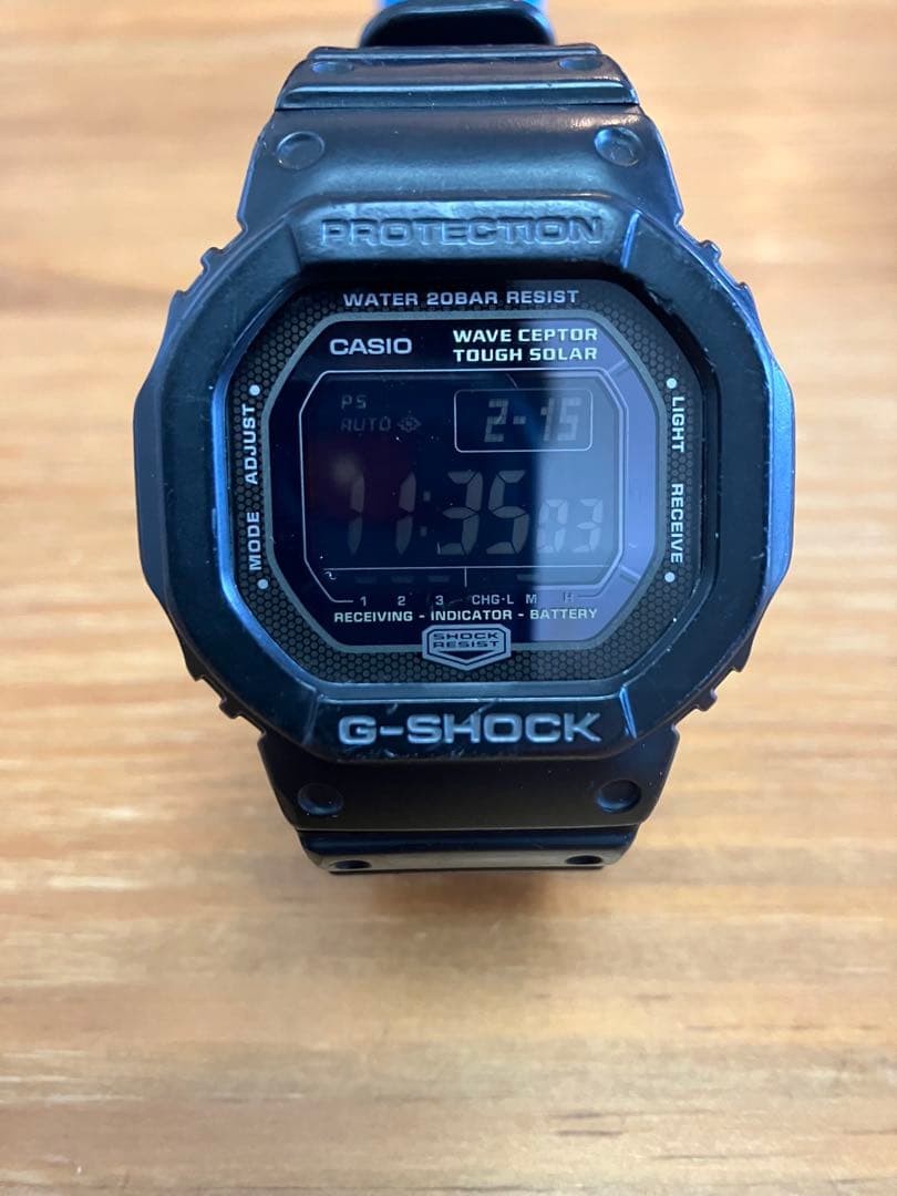 時計 G-SHOCK GW5600 WAVE CEPTOR TOUGH SOLAR Casio G-Shock GW5600 Solar Wave Ceptor Watch, Black, Used | eBay