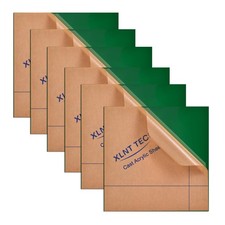 6 PCS 8x8 Inch Dark Green Opaque Cast Acrylic Plastic Sheets 0.118 Inch Thick
