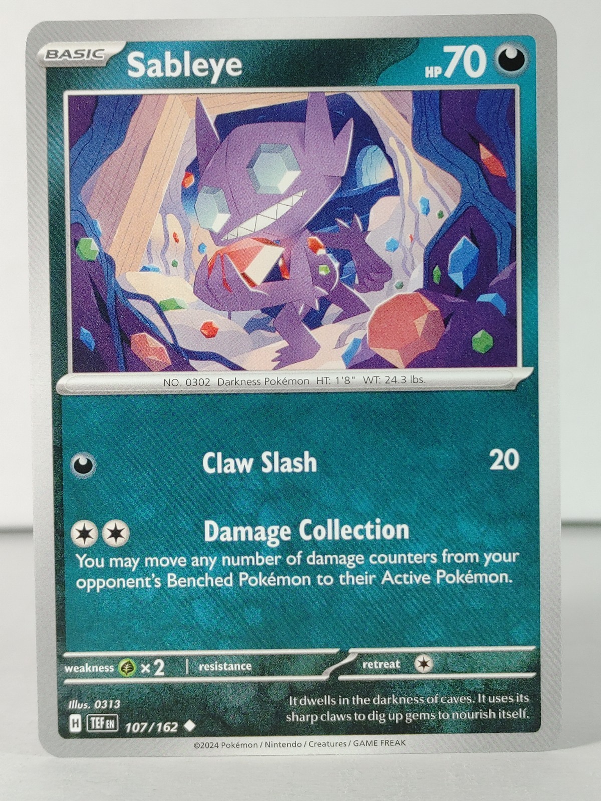 Sableye - Temporal Forces - 107/162 - Pokemon - NM - singles