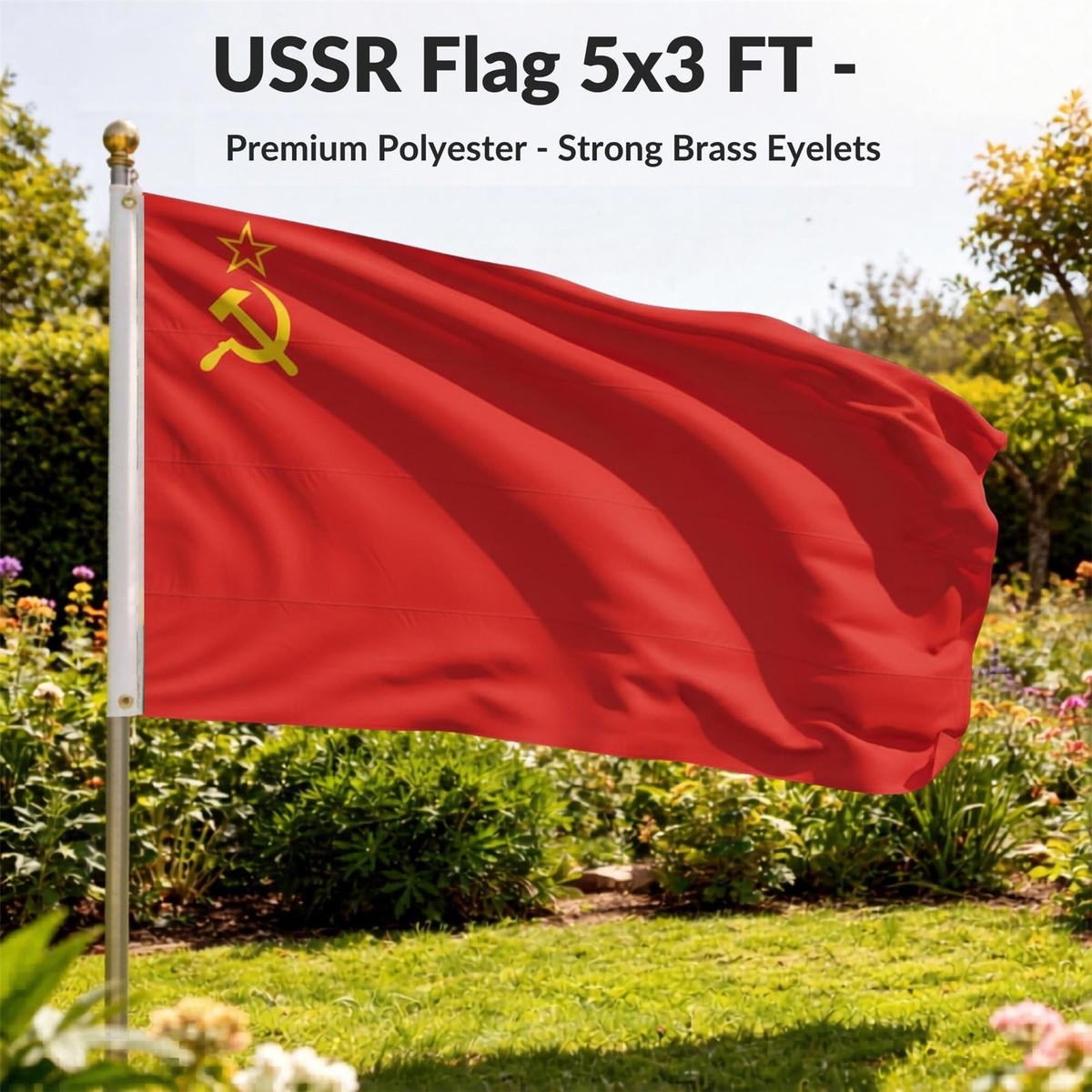 Soviet Union Russia Flag USSR 5X3Ft Country National Russian