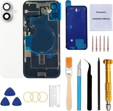 Rear Back Glass Replacement for iPhone 16 6.1 inches with Reparing Tool Kit