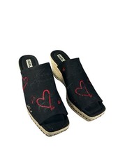 Karl Lagerfeld Espadrille Platform Wedge Sandals Sz 11M