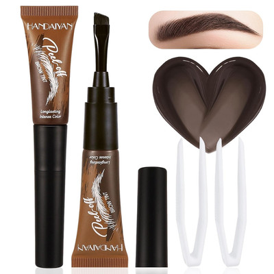 2PCS Tattoo Eyebrow Gel Easy Peel off with Tweezers, 【Waterproof】【Sweatproof】【Tr