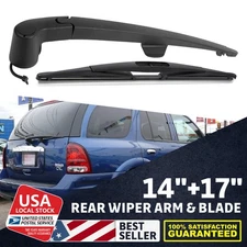 1Set Rear Windshield Wiper Arm & Blade Combination kit 17"+14" Easy to install