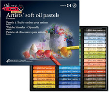 MUNGYO Gallery Artists' Soft Oil Pastels Professional, 48 Assorted Colors, Vibra