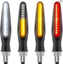 4PCS Motorcycle Indicators - Flowing Turn Signal Lights, Daytime Running