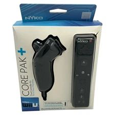 Nyko Wand Core Pak For Wii Black Dual Controller Nunchuk Kit New Sealed