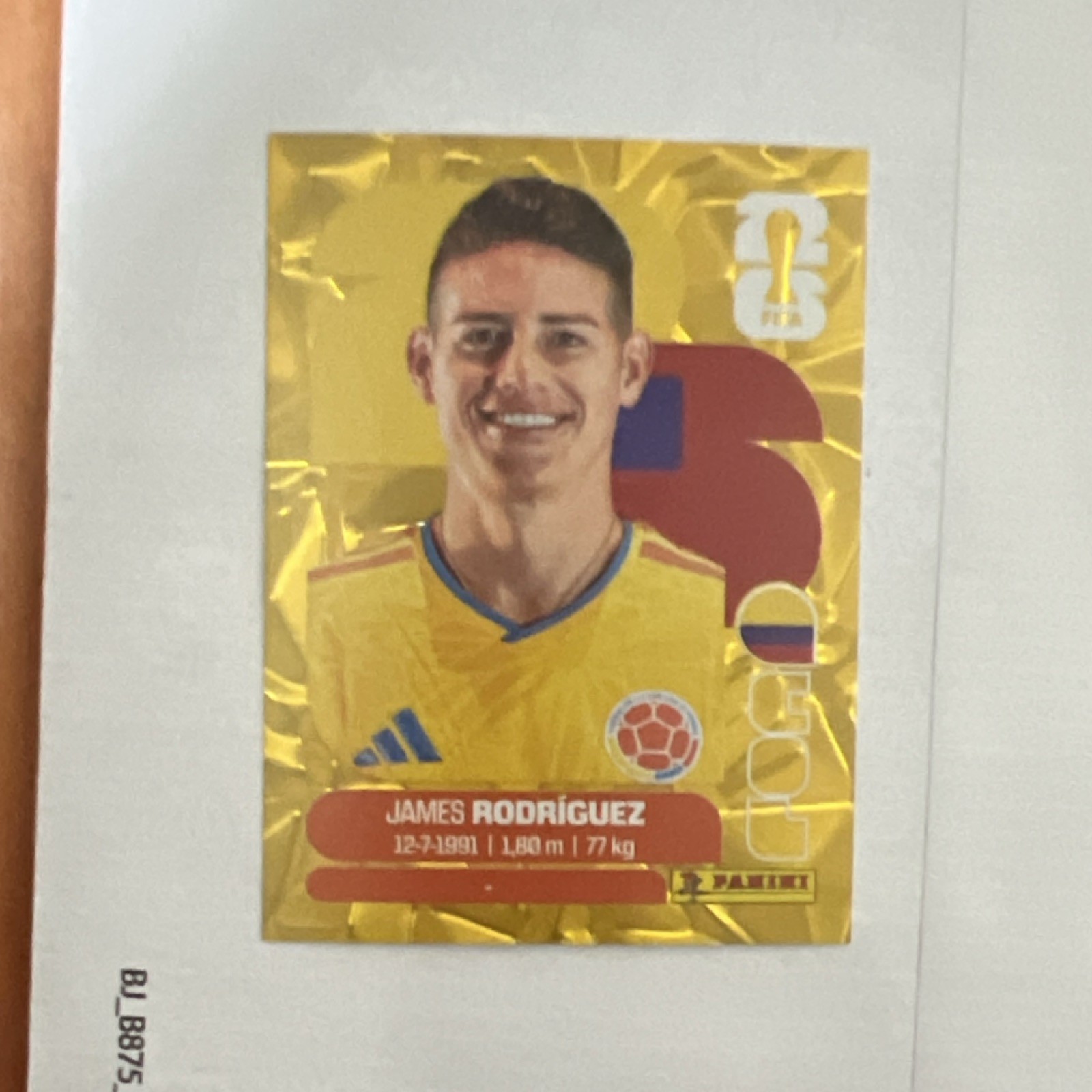 Panini FIFA World Cup 2014 Brazil James Rodriguez Colombia Foil Soccer Sticker