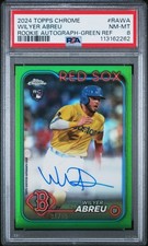 2024 TOPPS CHROME RC AUTOS GREEN REFRACTOR #RAWA WILYER ABREU 81/99 PSA 8