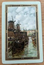 1 SWAP PLAYING CARDS - VINTAGE US NARROW NAMED SHIPS BOATS WATER  Harbor