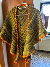 Unikat Handarbeit Heidetuch Tuch 400g Merinowolle selbst gesponnen und gestrickt