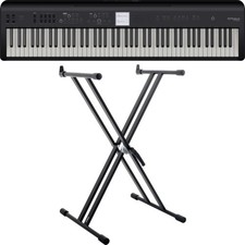 Roland FP-E50 Stage Piano BLK + Keyboardständer Doppel X + Schnelljustierung Neu