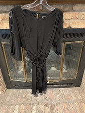 Jessica Simpson Classic Black Dress Women's Size XS with Slit Sleeves